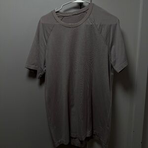 Lululemon Metal Vent Tech Short-Sleeve Shirt – Size M – Raw Linen/White